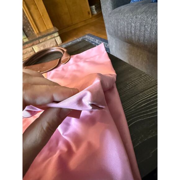 Longchamp XL Pink and Orange Top Handle Duffle Tote - Picture 7 of 16